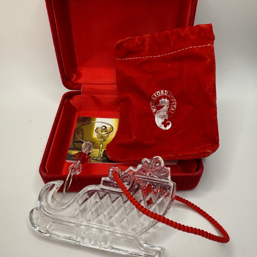 Waterford Crystal Sleigh with Red Accents
